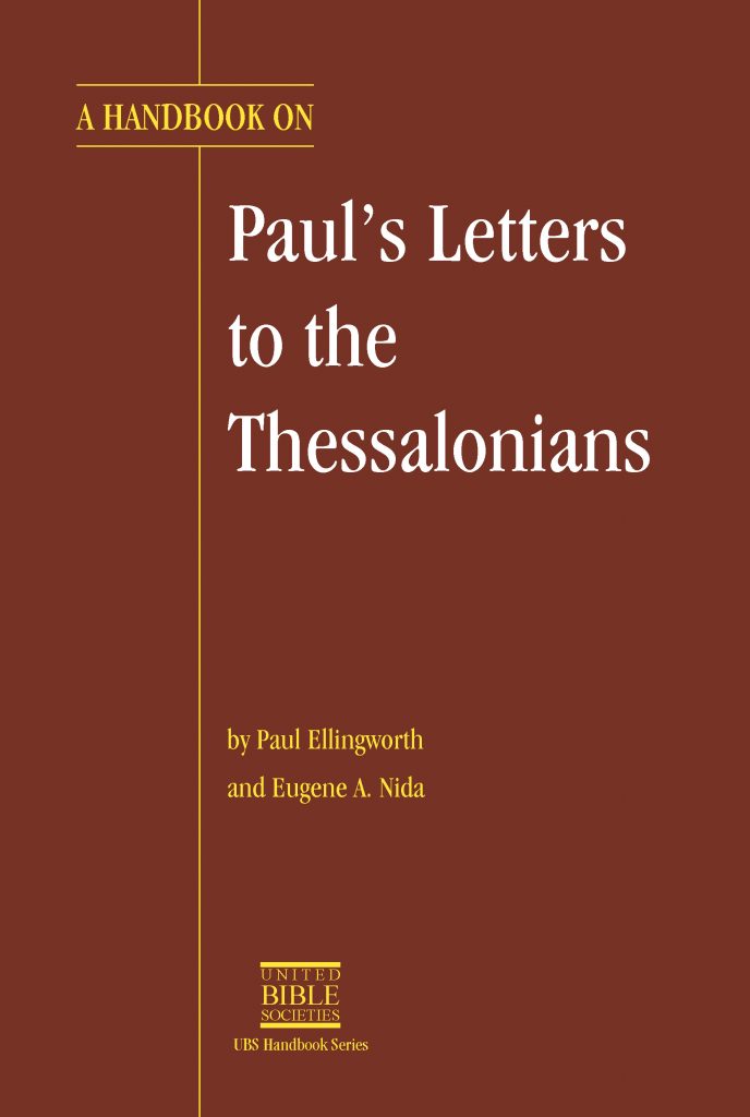 A Handbook On Pauls Letters To The Thessalonians Ubs Global Store